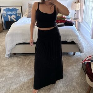 L’Academi Black Maxi Skirt